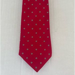 J. McLaughlin Red Silk Tie  Classic Preppy